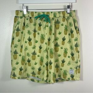 Pineapple Print Swim Trunks